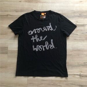 BOSS ORANGE Black 'Love Around the World' Tee